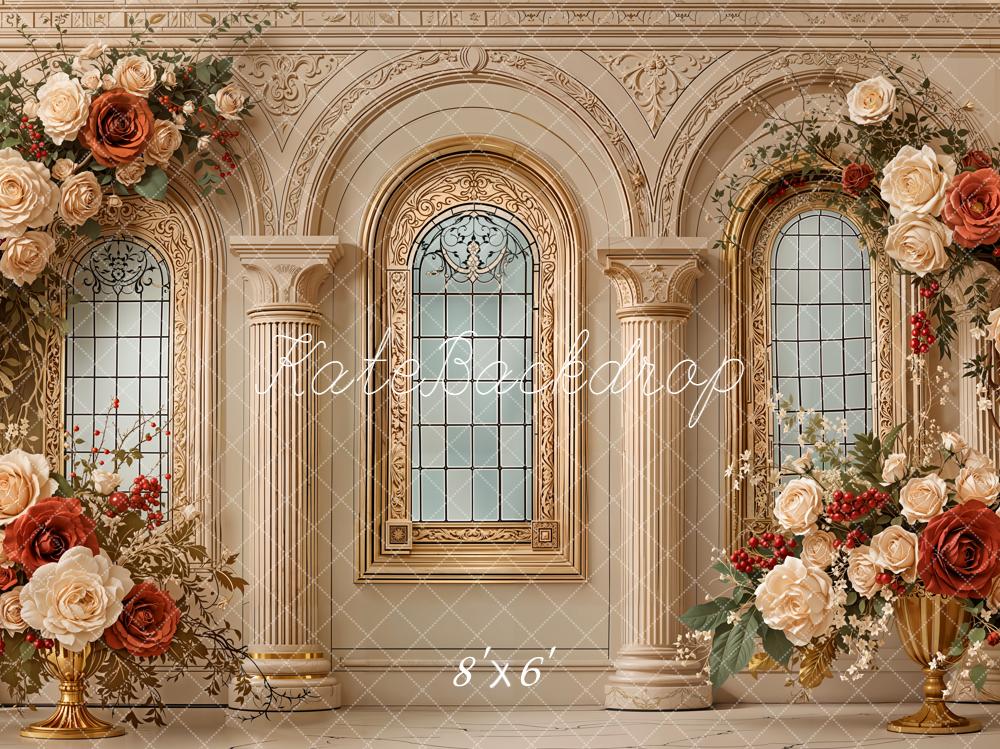 Kate Floral Arched Columns Backdrop Designed by Emetselch