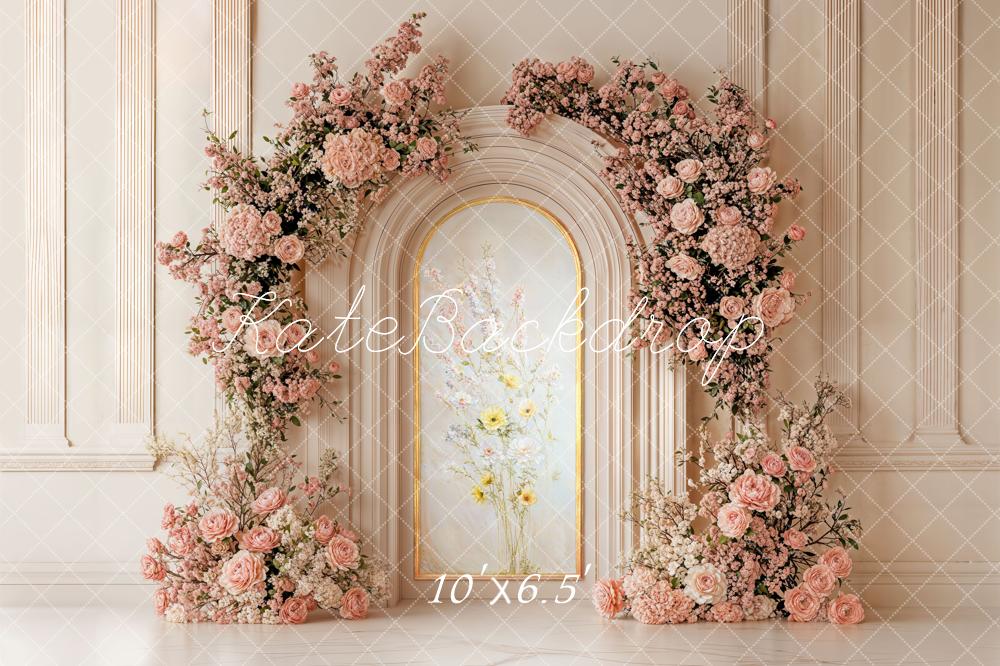 Kate Flower Arch Wall Fleece Backdrop Designed by Chain