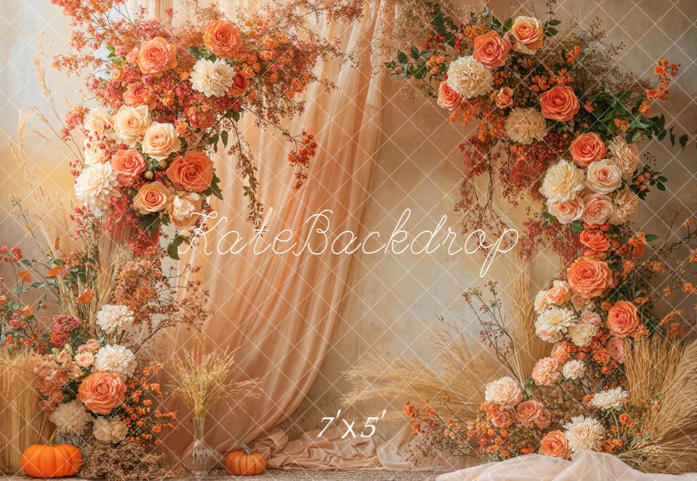 Kate Flower Arch Autumn Florals Backdrop Designed by Emetselch - Kate Backdrop AU