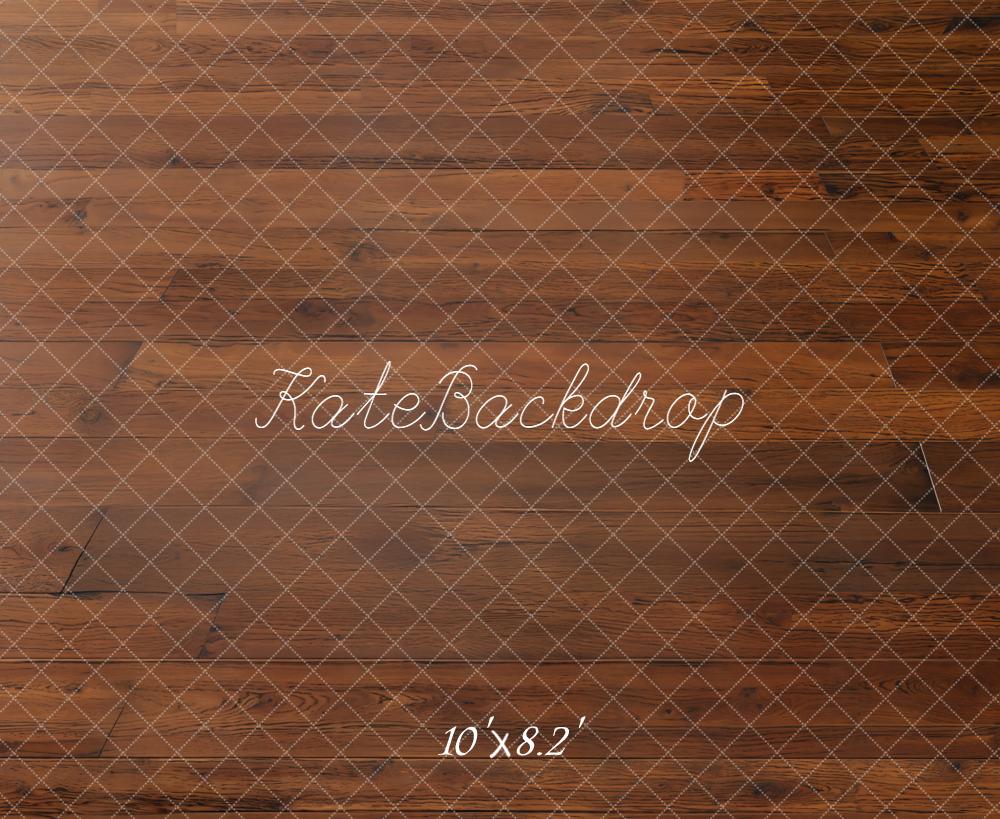 Kate Brown Wood Floor Texture Fleece Backdrop Designed by Kate Image