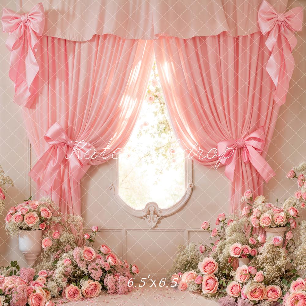 15% OFF Kate Pink Curtain Roses Flowers Backdrop Designed by Emetselch