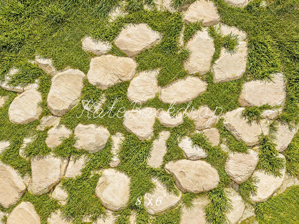 Kate Stone Path Green Grass Backdrop Designed by Kate Image