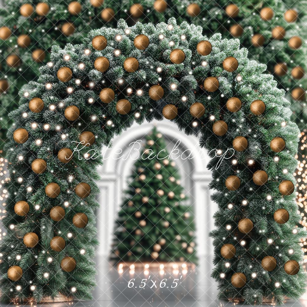 Kate Christmas Arch Gold Baubles Backdrop Designed by Mini MakeBelieve - Kate Backdrop AU