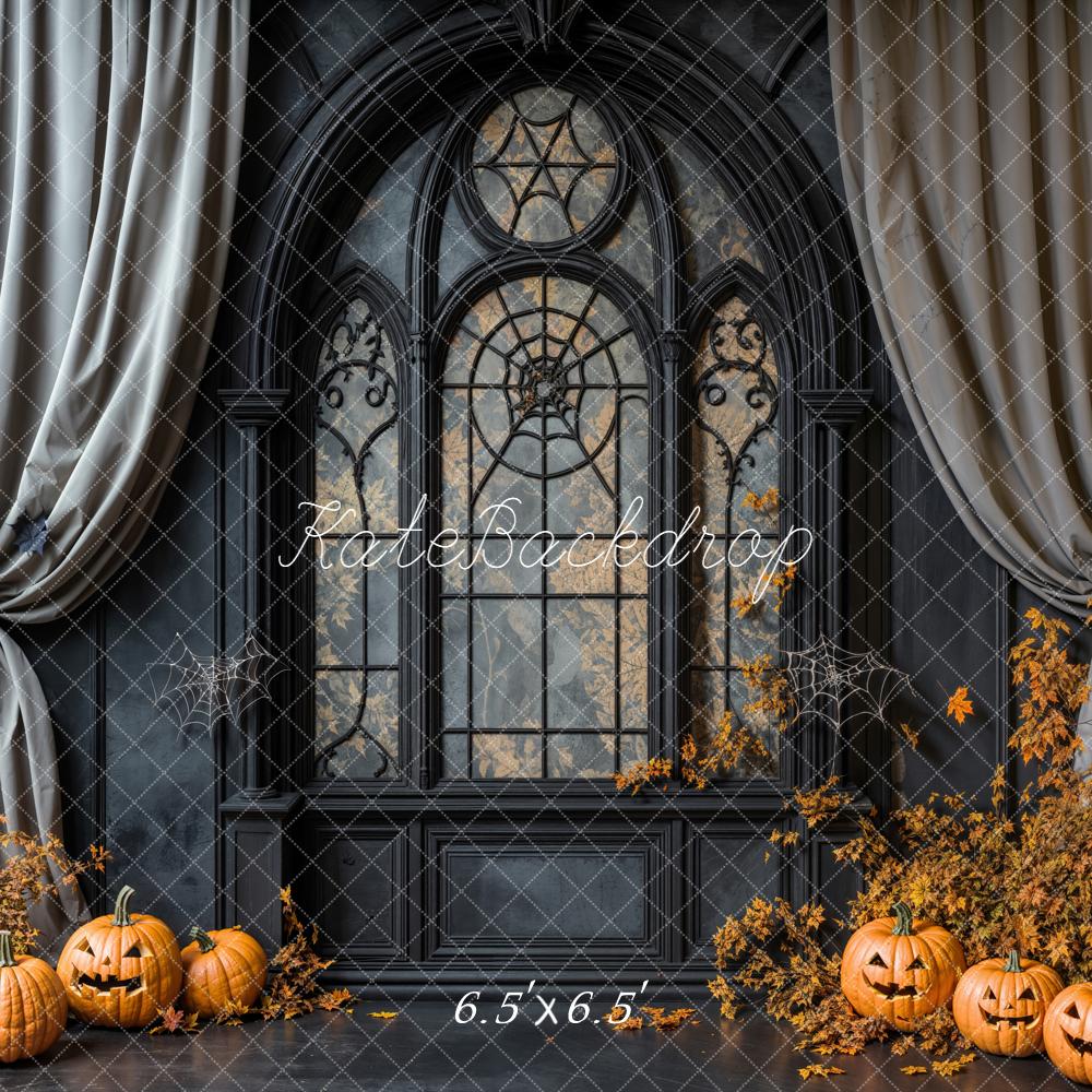 Lightning Deal Kate Halloween Pumpkins Gothic Backdrop Designed by Emetselch