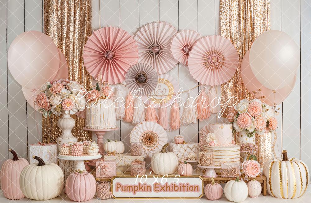 Kate Fleece Pumpkin Exhibition Birthday Backdrop Designed by Emetselch - Kate Backdrop AU