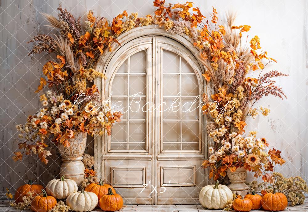 Kate Autumn Pumpkins Arch Backdrop Designed by Emetselch