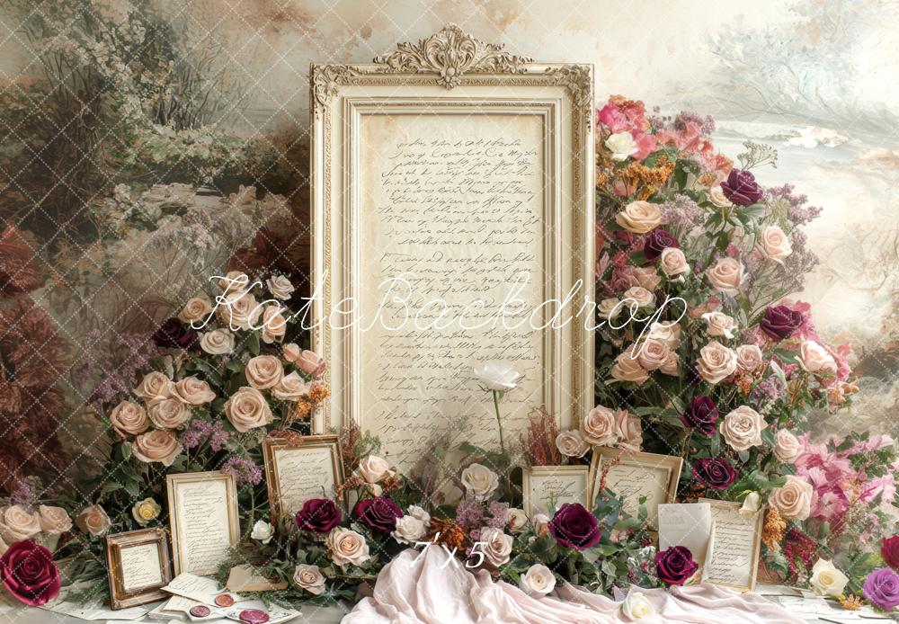 Kate Wedding Roses Vintage Frames Backdrop Designed by Mini MakeBelieve