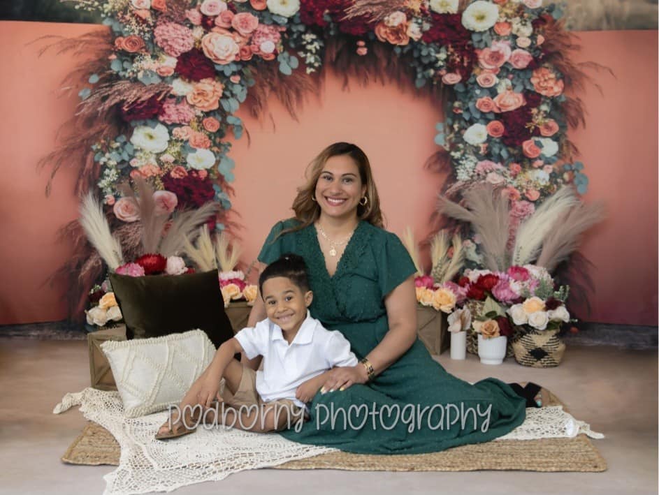Kate Painted Boho Free Spirit Backdrop Outside Floral Designed by Mini MakeBelieve - Kate Backdrop AU