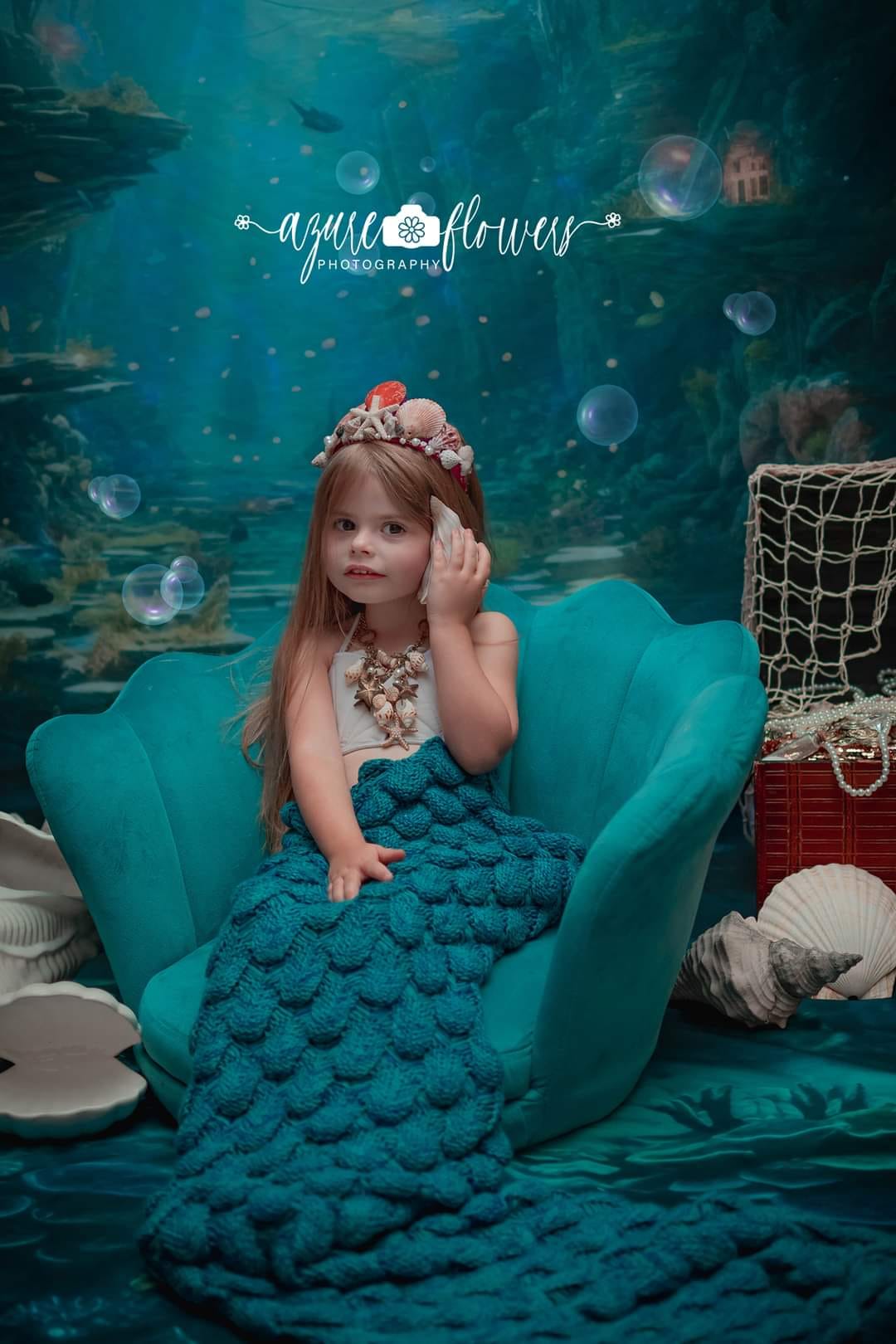 Kate Underwater World Light Backdrop+Seabed Floor Designed by Mandy Ringe Photography