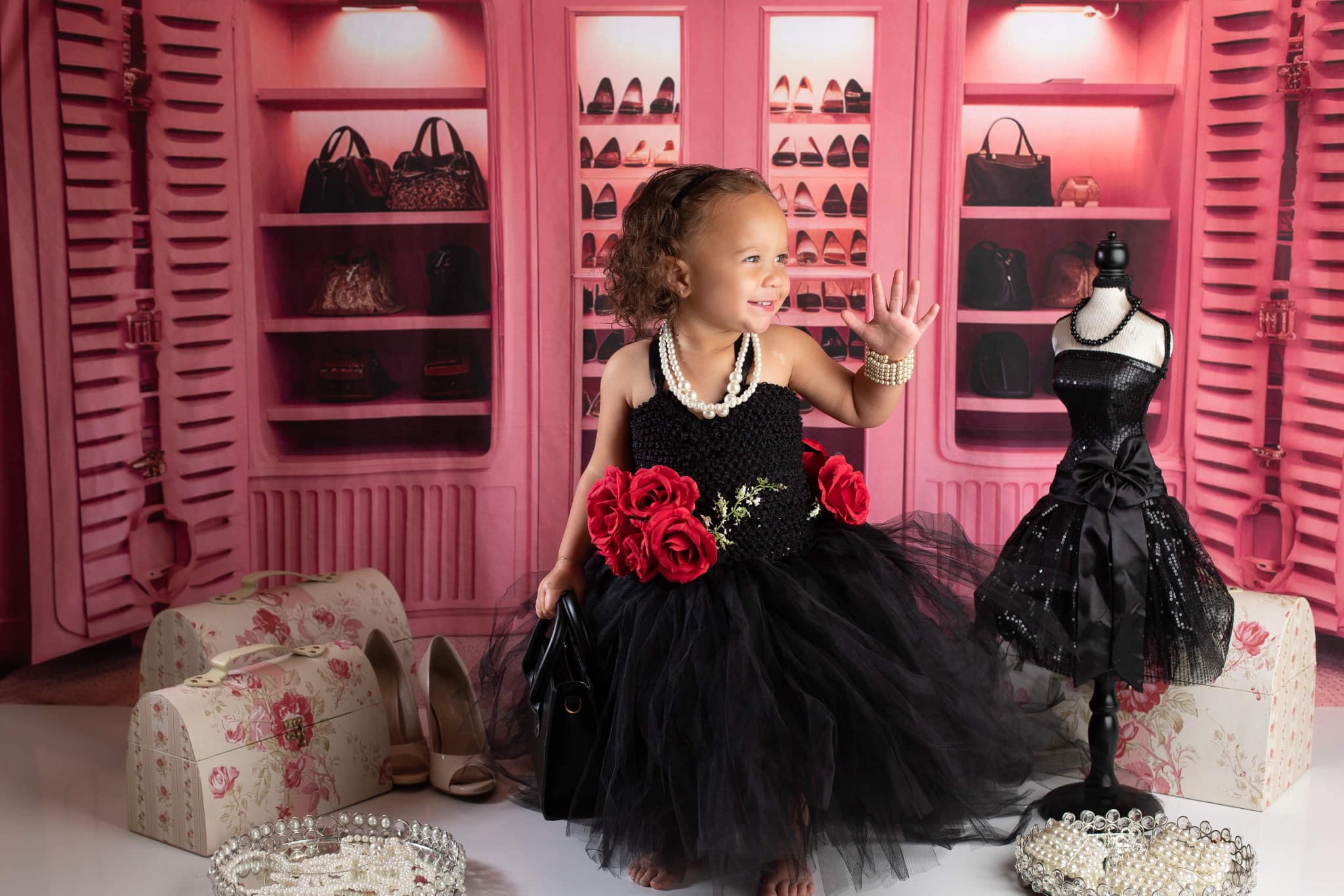 Kate Pink Cloakroom Backdrop Designed by Chain Photography - Kate Backdrop AU