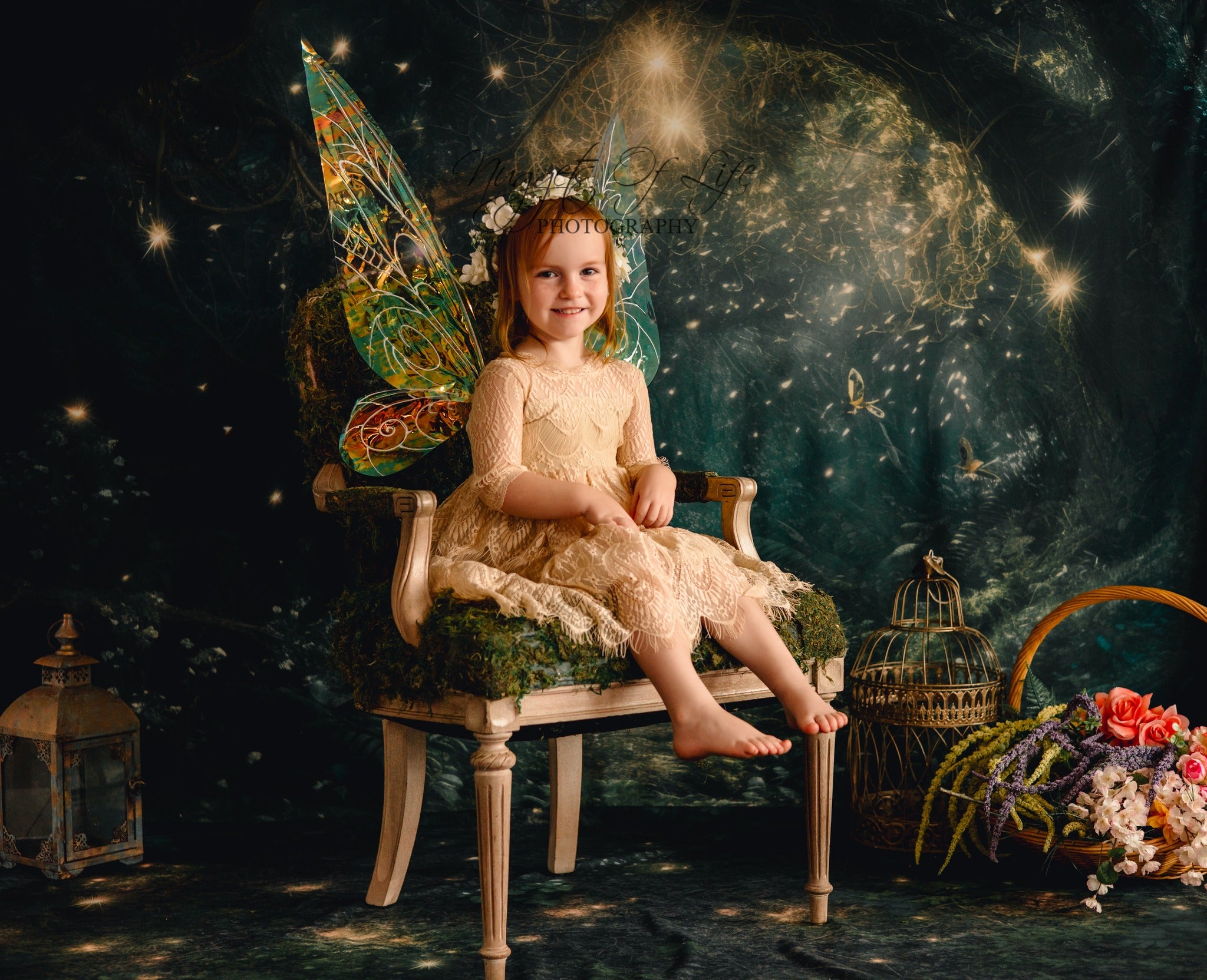 Kate Enchanted Fairy Night Backdrop+Forest Floor Designed by Mandy Ringe Photography - Kate Backdrop AU