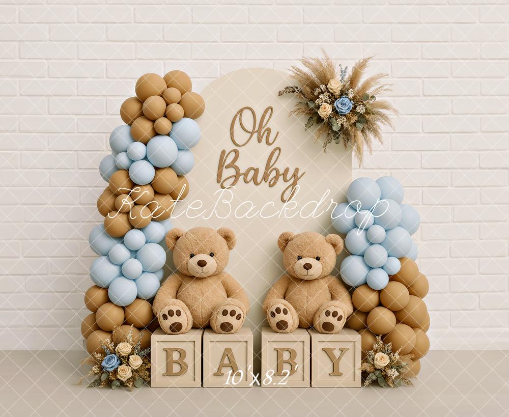 Kate Baby Shower Teddy Bears Balloon Backdrop Designed by Ashley Paul