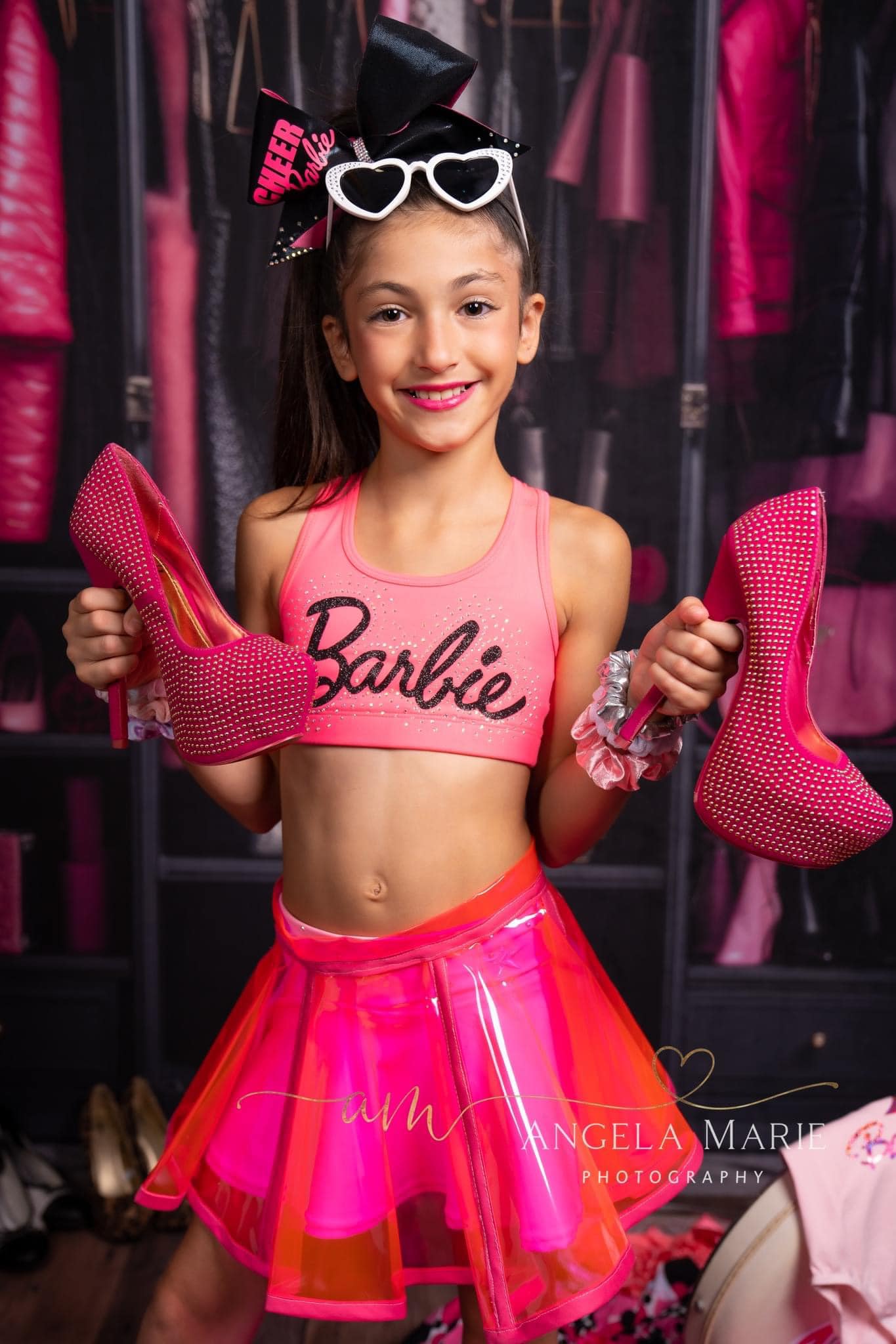 Kate Pink Black Doll Closet Backdrop Designed by Mandy Ringe Photography - Kate Backdrop AU
