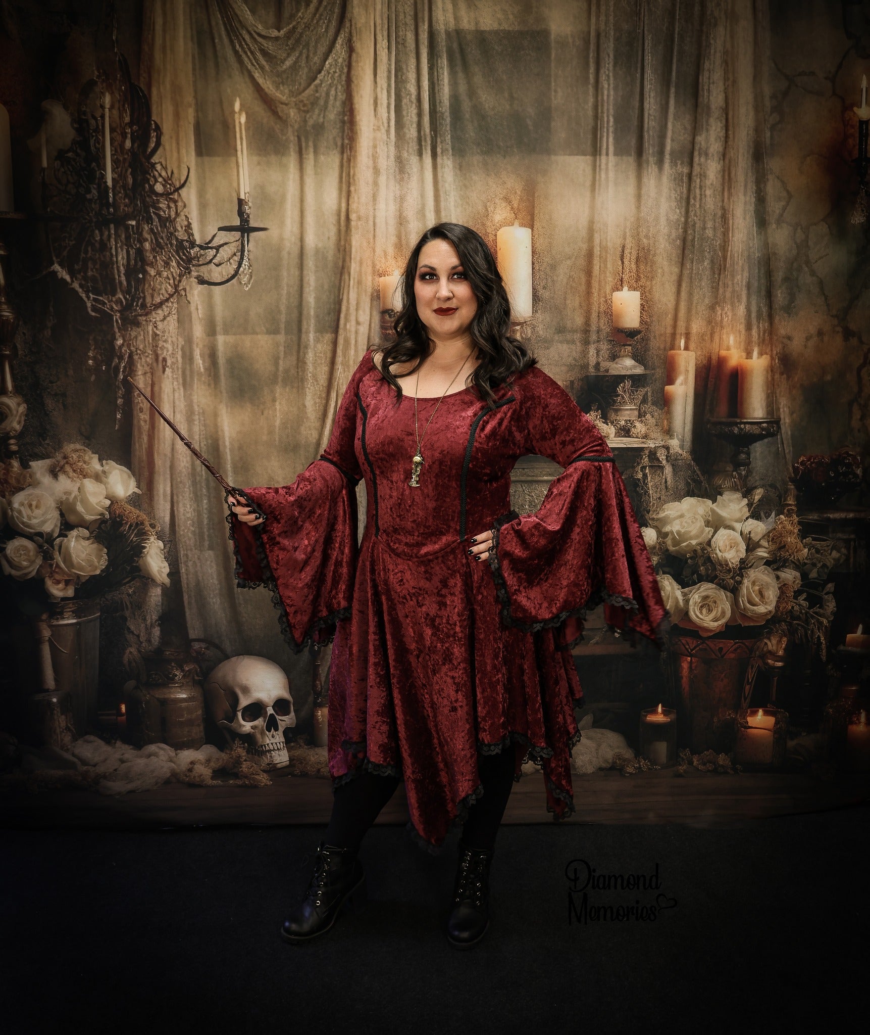 Kate Halloween Skull Candle Backdrop Designed by Emetselch - Kate Backdrop AU
