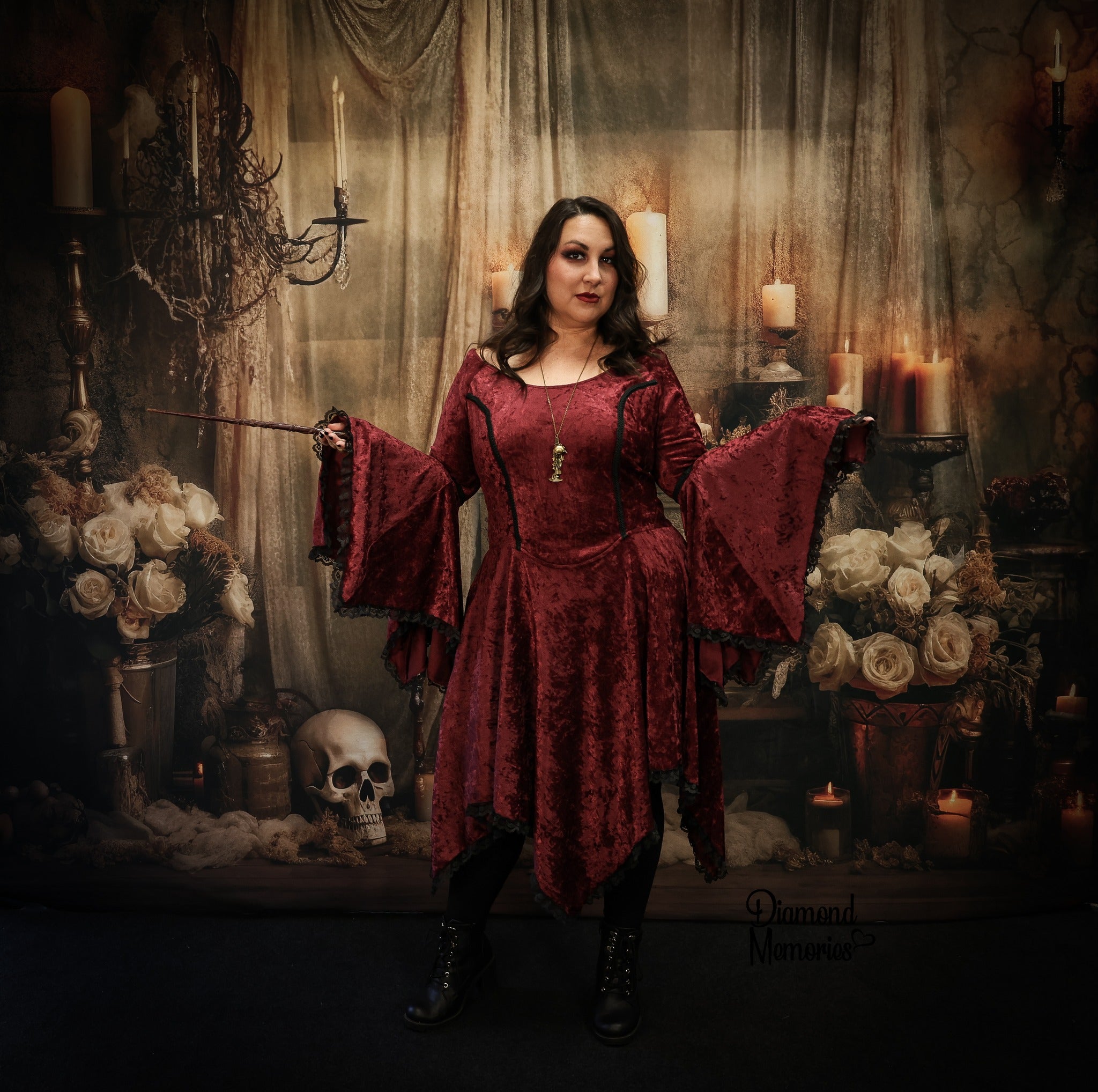 Kate Halloween Skull Candle Backdrop Designed by Emetselch - Kate Backdrop AU