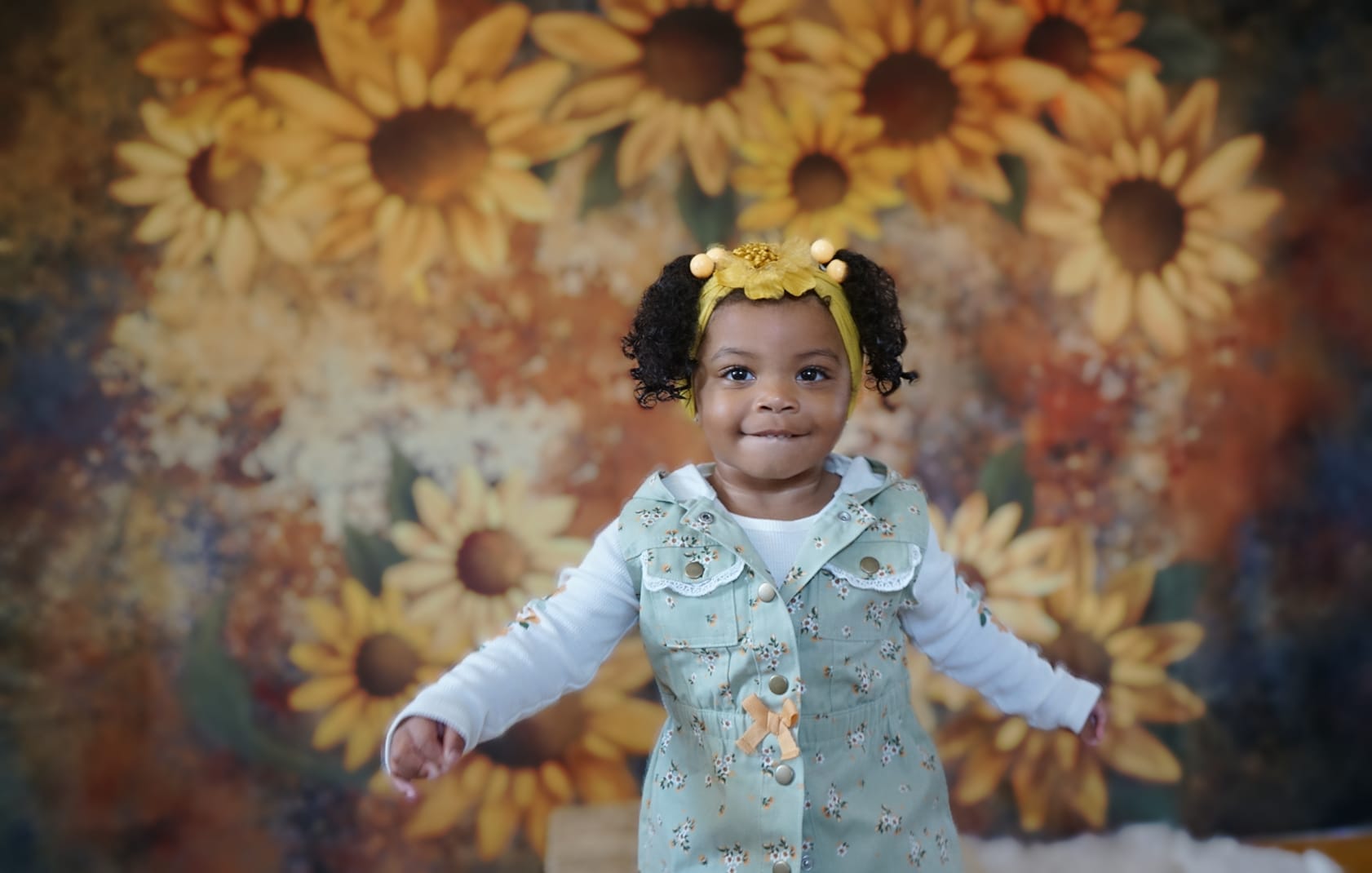 Kate Sunflower Backdrop Autumn Mottled Texture Designed by GQ