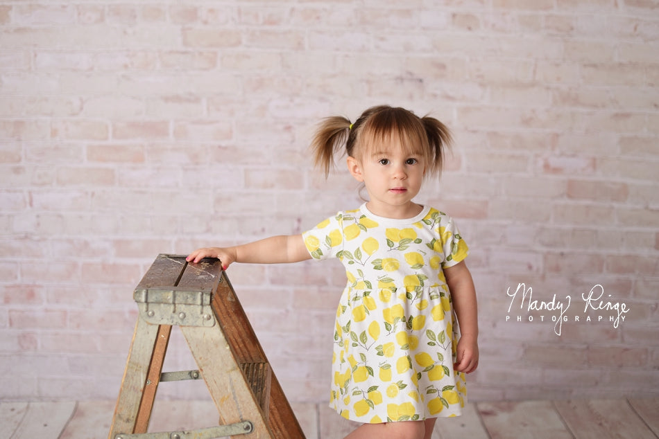 Kate Light and Creamy Backdrop Farmhouse Brick Designed by Mandy Ringe Photography - Kate Backdrop AU