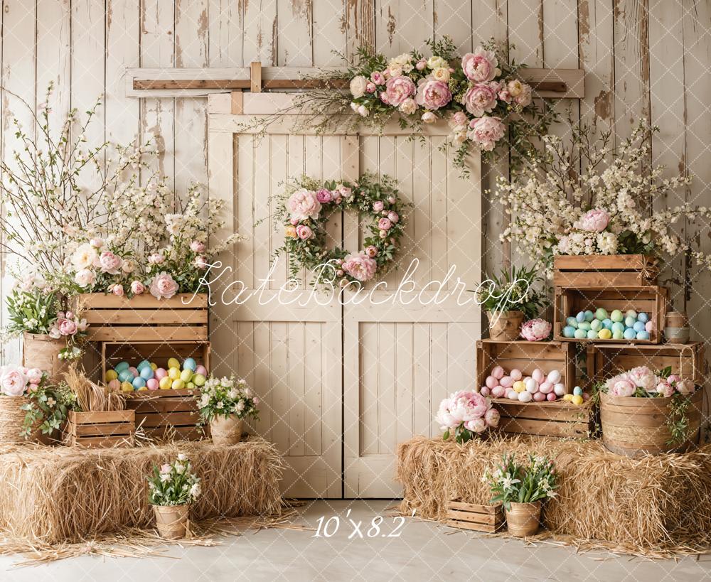 Kate Easter Eggs Door Crates Backdrop Designed by Emetselch
