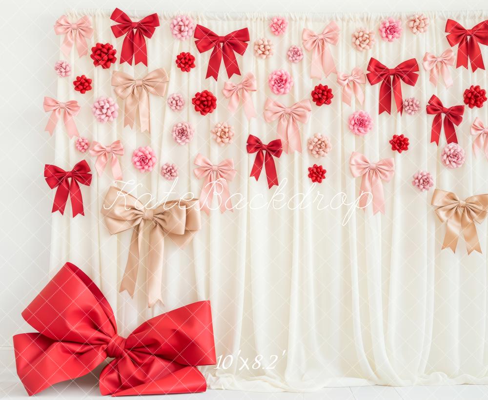 Kate Bow Flowers Drapes Backdrop Designed by Patty Roberts