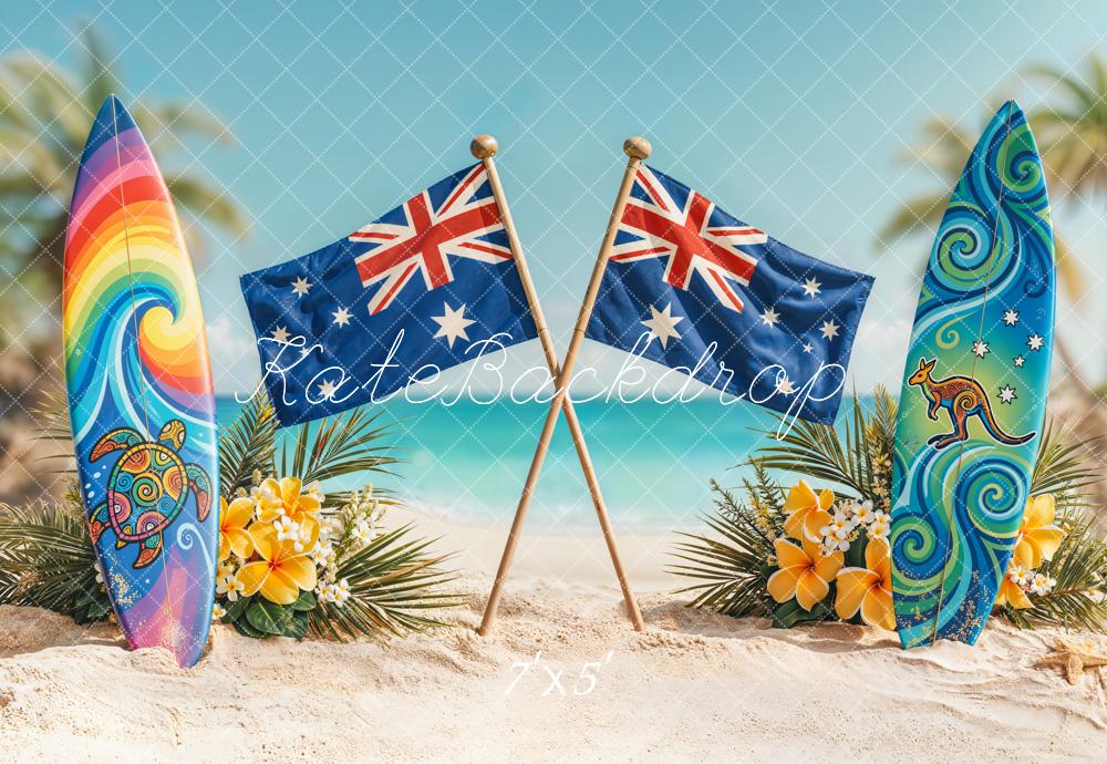 Kate Summer Surfboards Australian Beach Backdrop Designed by Chain