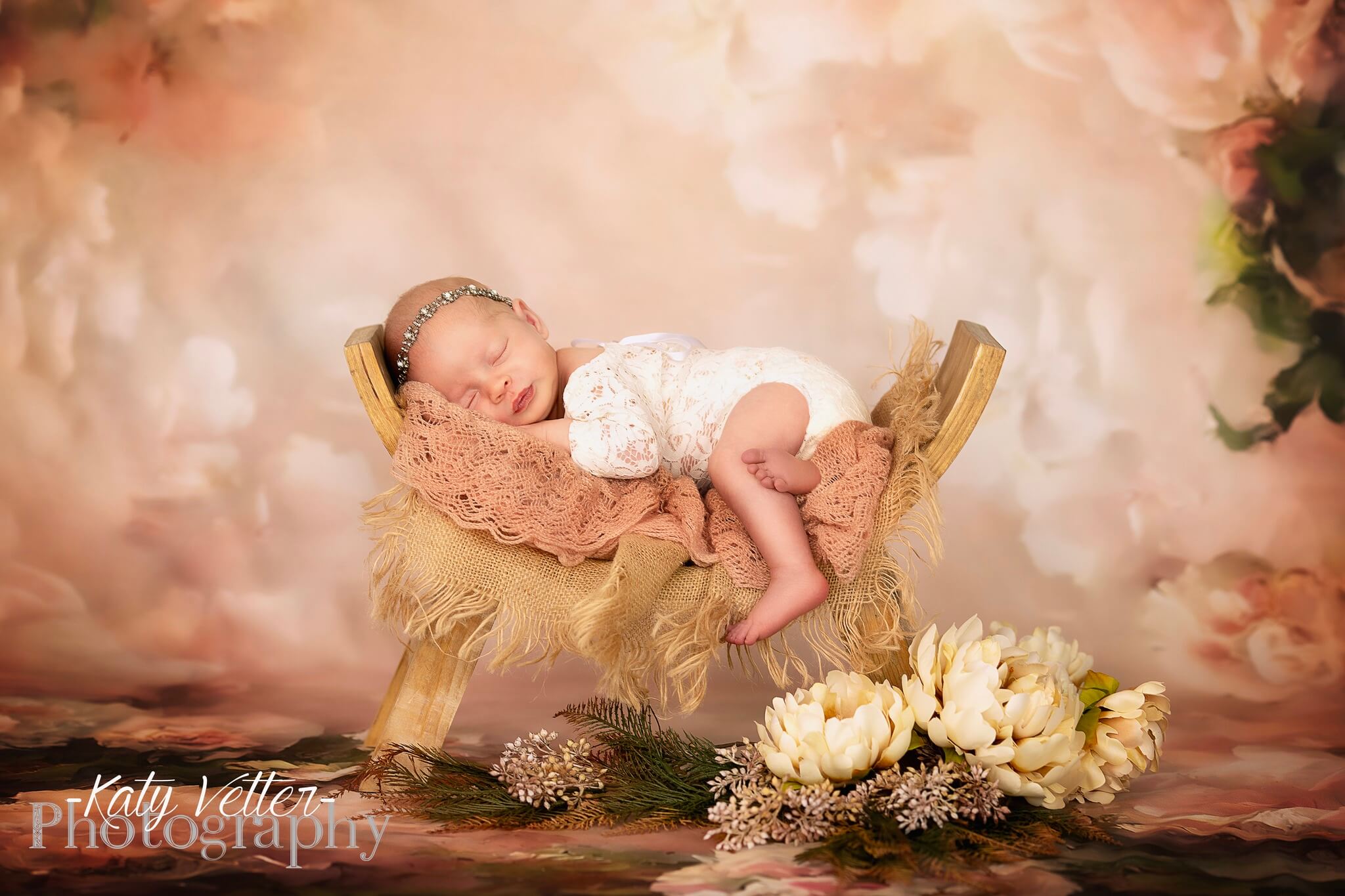 Kate Pink Flower Backdrop Portrait for Photography - Kate Backdrop AU
