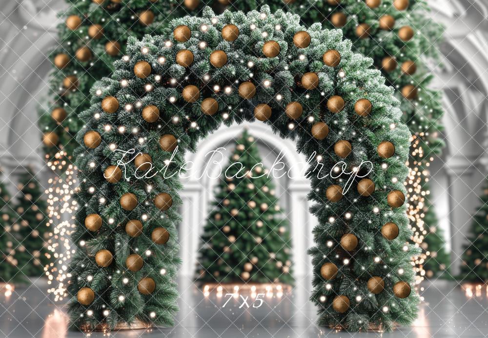 Kate Christmas Arch Gold Baubles Backdrop Designed by Mini MakeBelieve - Kate Backdrop AU