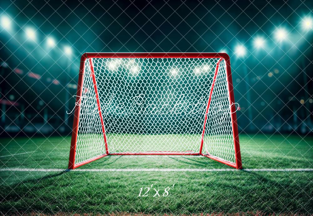 Kate Soccer Goal Net Grass Field Backdrop Designed by Emetselch
