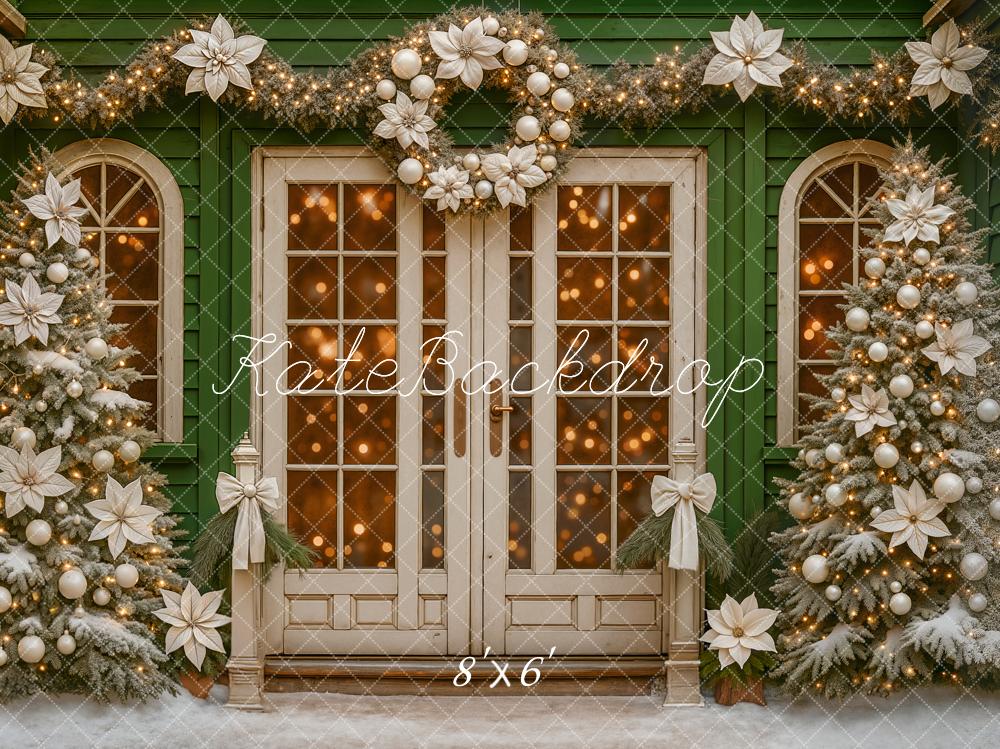 Kate Christmas Green House Backdrop Designed by Ashley Paul