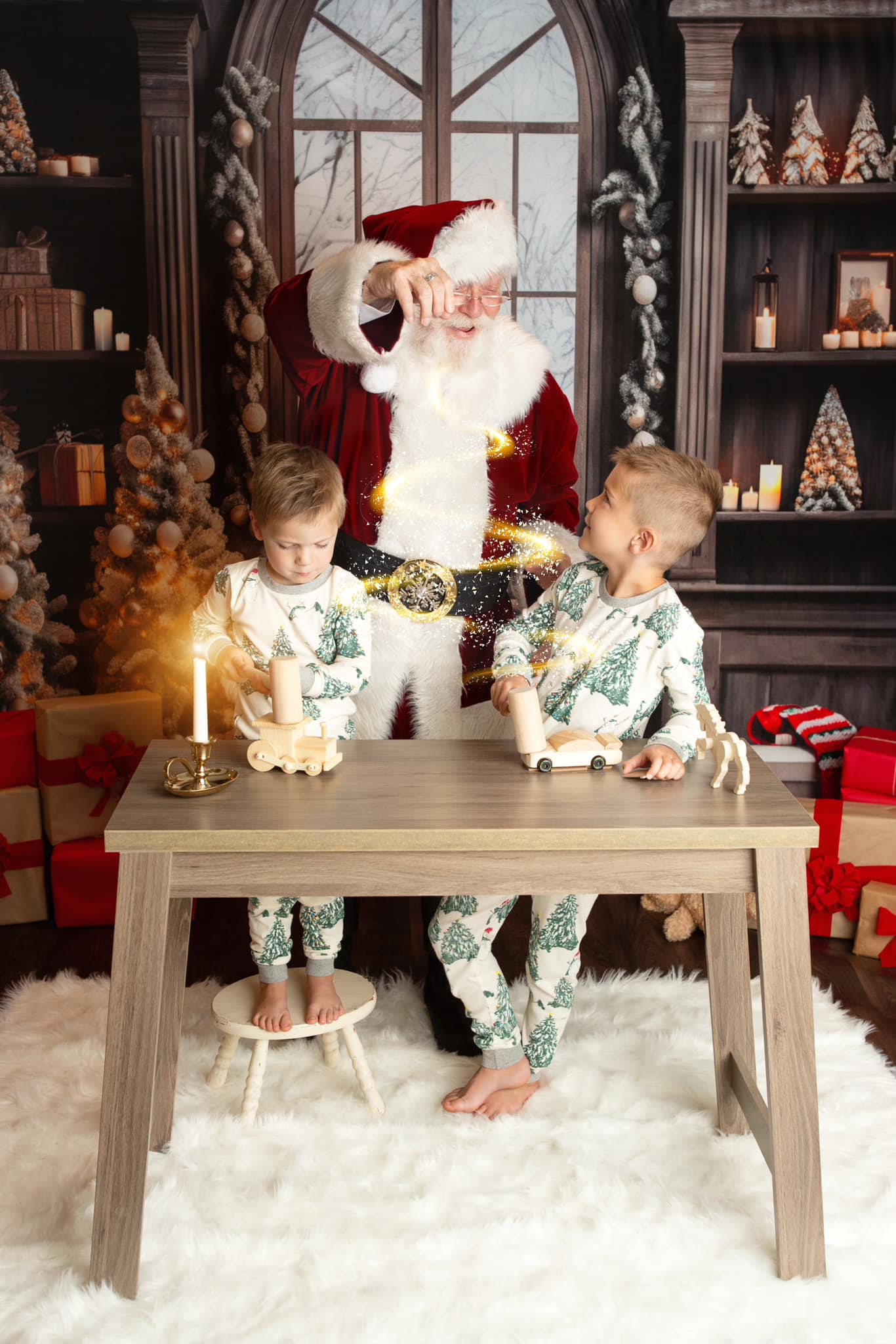 Kate Christmas Tree Candle Gift Backdrop Designed by Emetselch - Kate Backdrop AU
