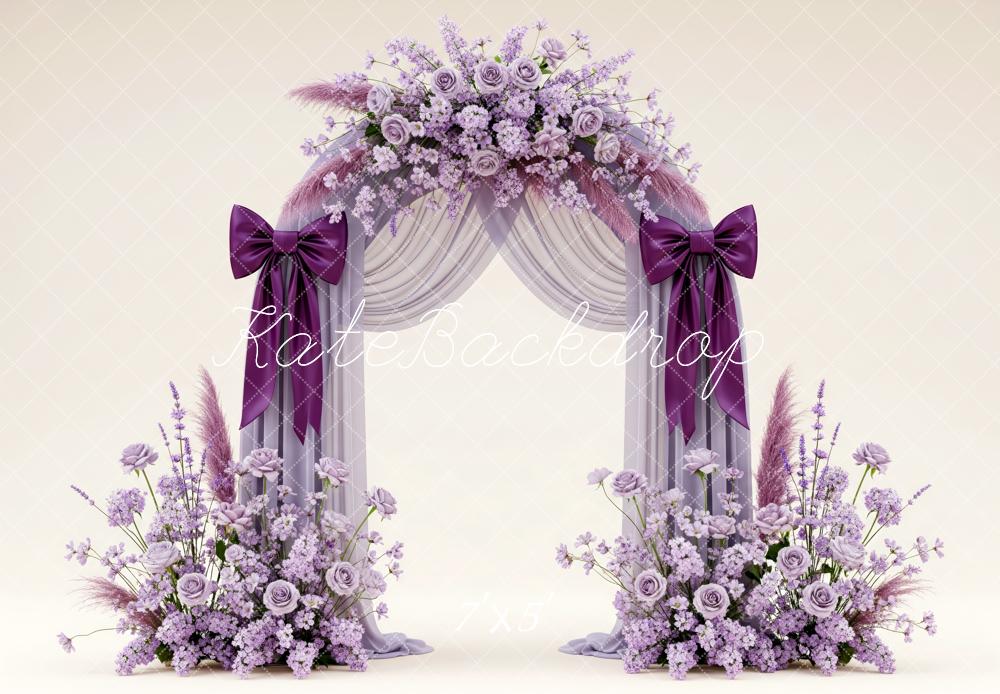 Kate Arch Purple Bow Wedding Backdrop Designed by Patty Roberts