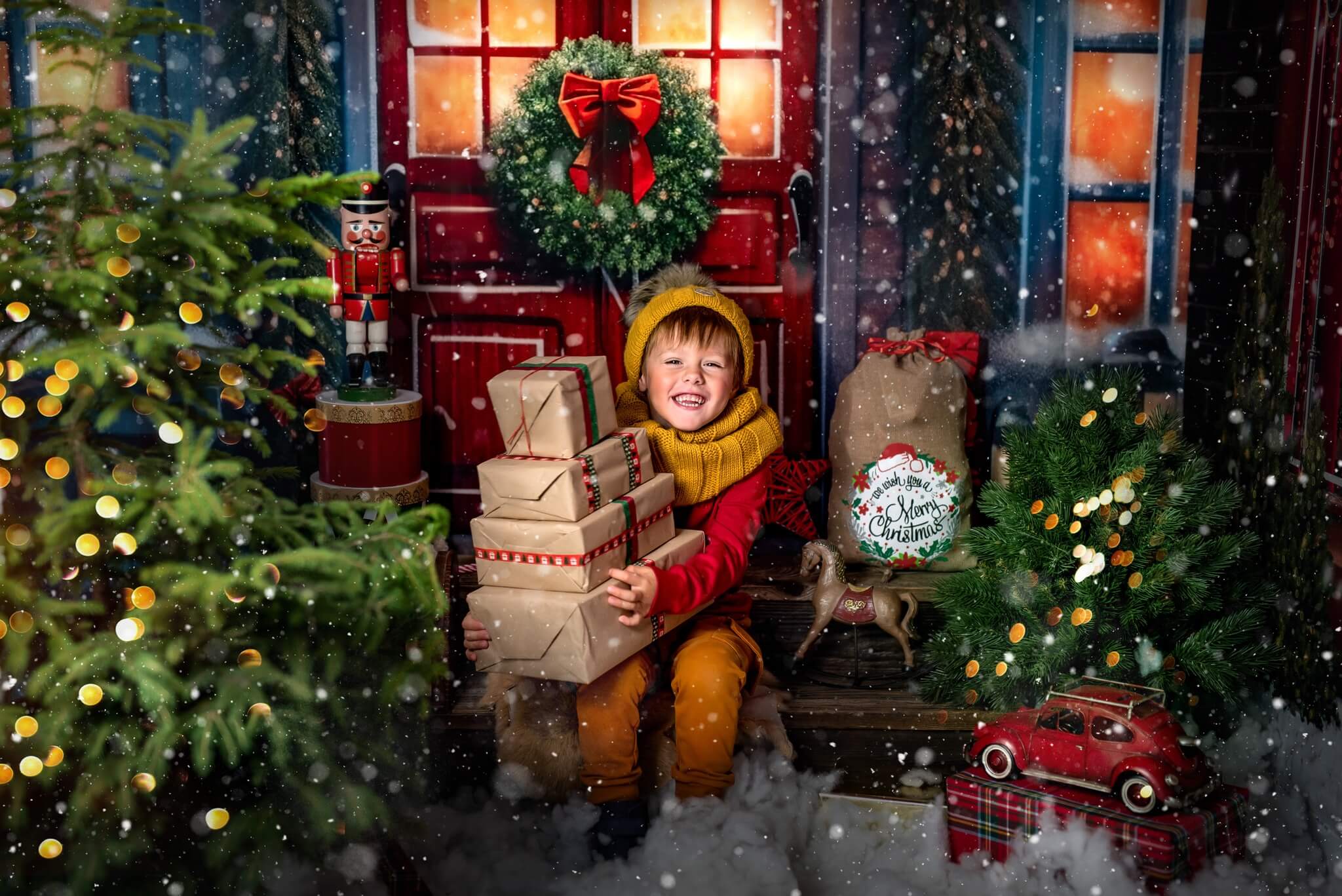 Kate Winter Snow Christmas Backdrop Designed by Chain Photography - Kate Backdrop AU