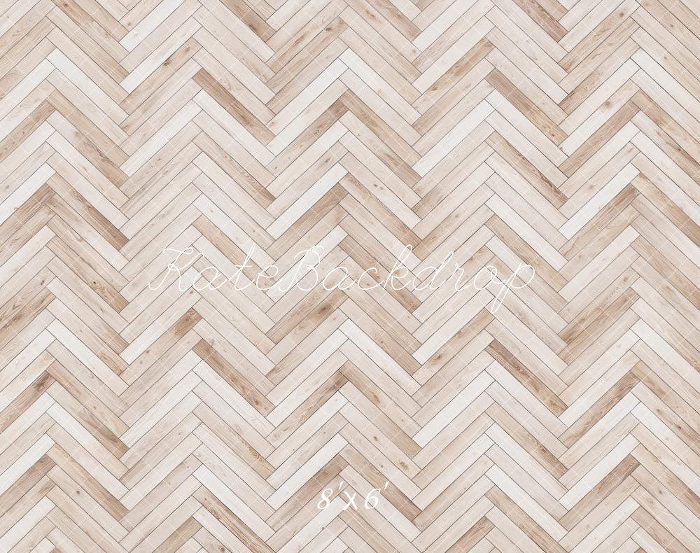 Kate Herringbone Wood Texture Fleece Backdrop Designed by Emetselch