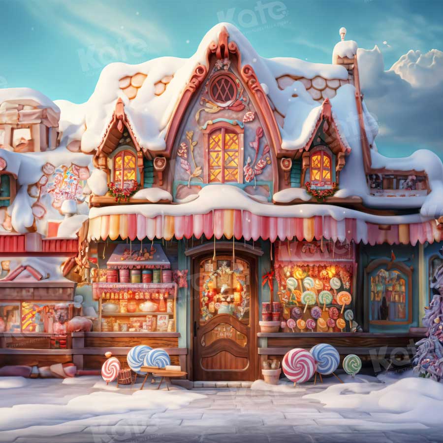 Kate Christmas Candy Shop Backdrop Designed by Emetselch - Kate Backdrop AU