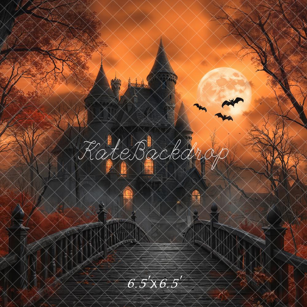 Kate Halloween Haunted House Backdrop Designed by Emetselch
