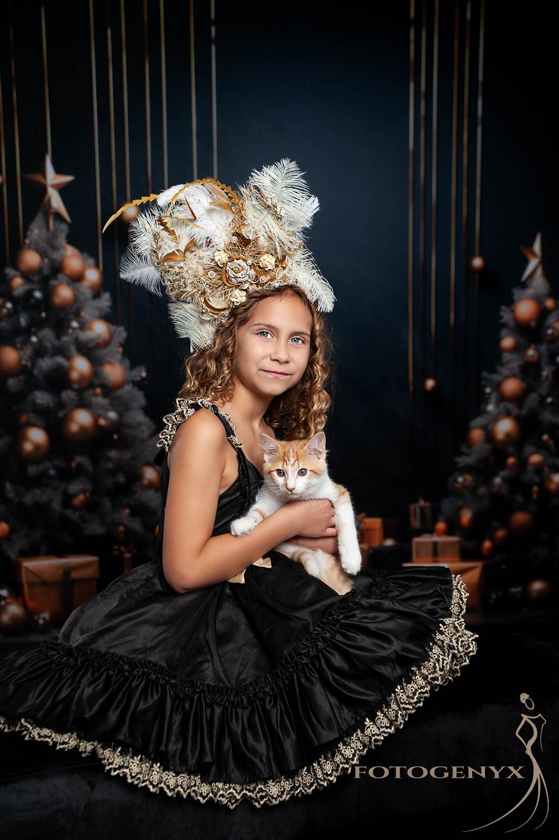 Kate Dark Christmas Tree and Wall Backdrop Designed by Lidia Redekopp - Kate Backdrop AU
