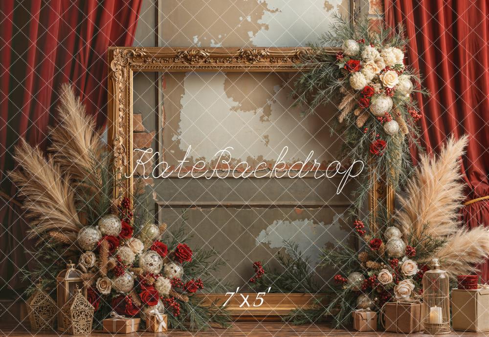 Kate Christmas Pampas Backdrop Designed by Emetselch