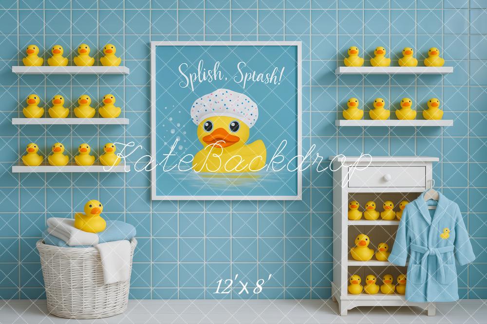 Kate Duck Bathroom Baby Shower Backdrop Designed by Patty Roberts - Kate Backdrop AU