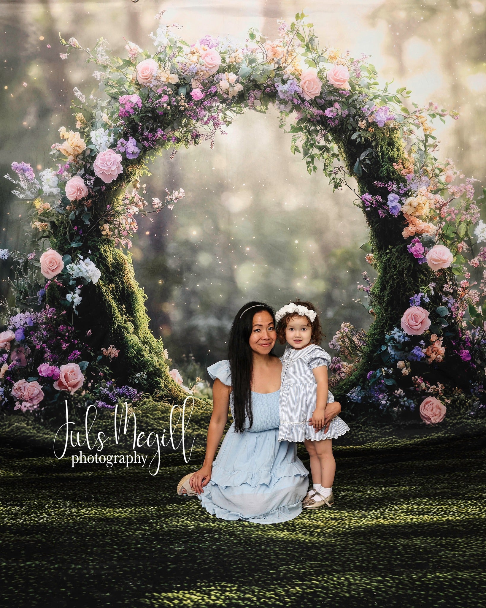 Kate Fantasy Fairy Floral Arch Backdrop Designed by Mini MakeBelieve - Kate Backdrop AU