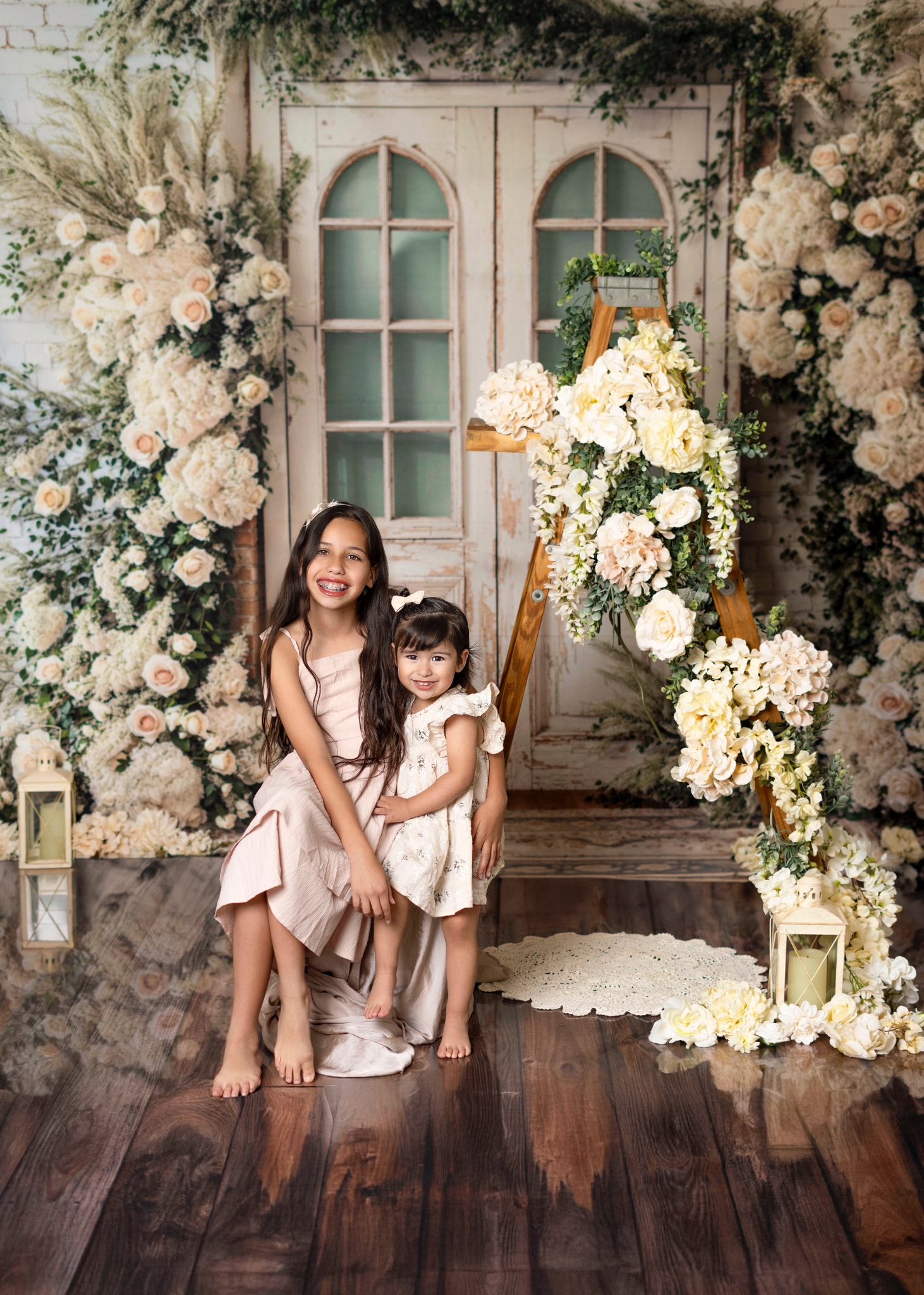 Kate Spring Wedding Floral Door Backdrop Designed by Emetselch