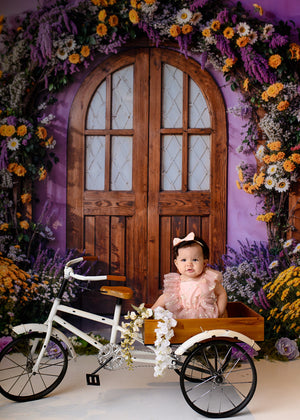 Kate Spring Flower Arch Purple Door Backdrop Designed by Emetselch