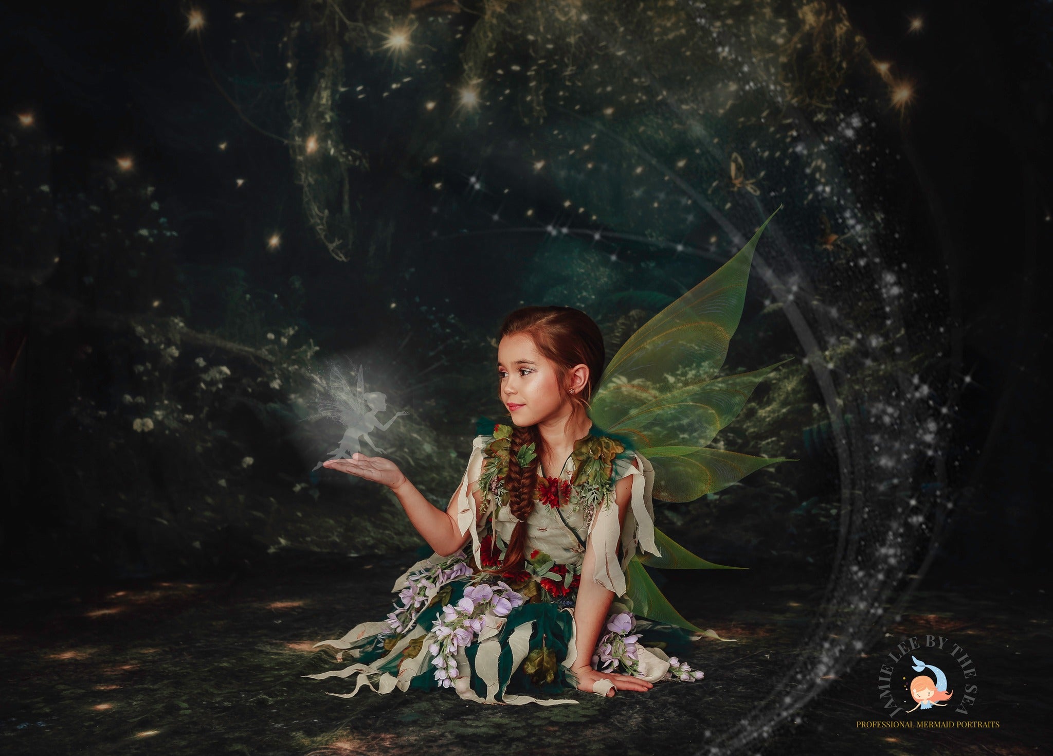 Kate Enchanted Fairy Night Backdrop+Forest Floor Designed by Mandy Ringe Photography - Kate Backdrop AU
