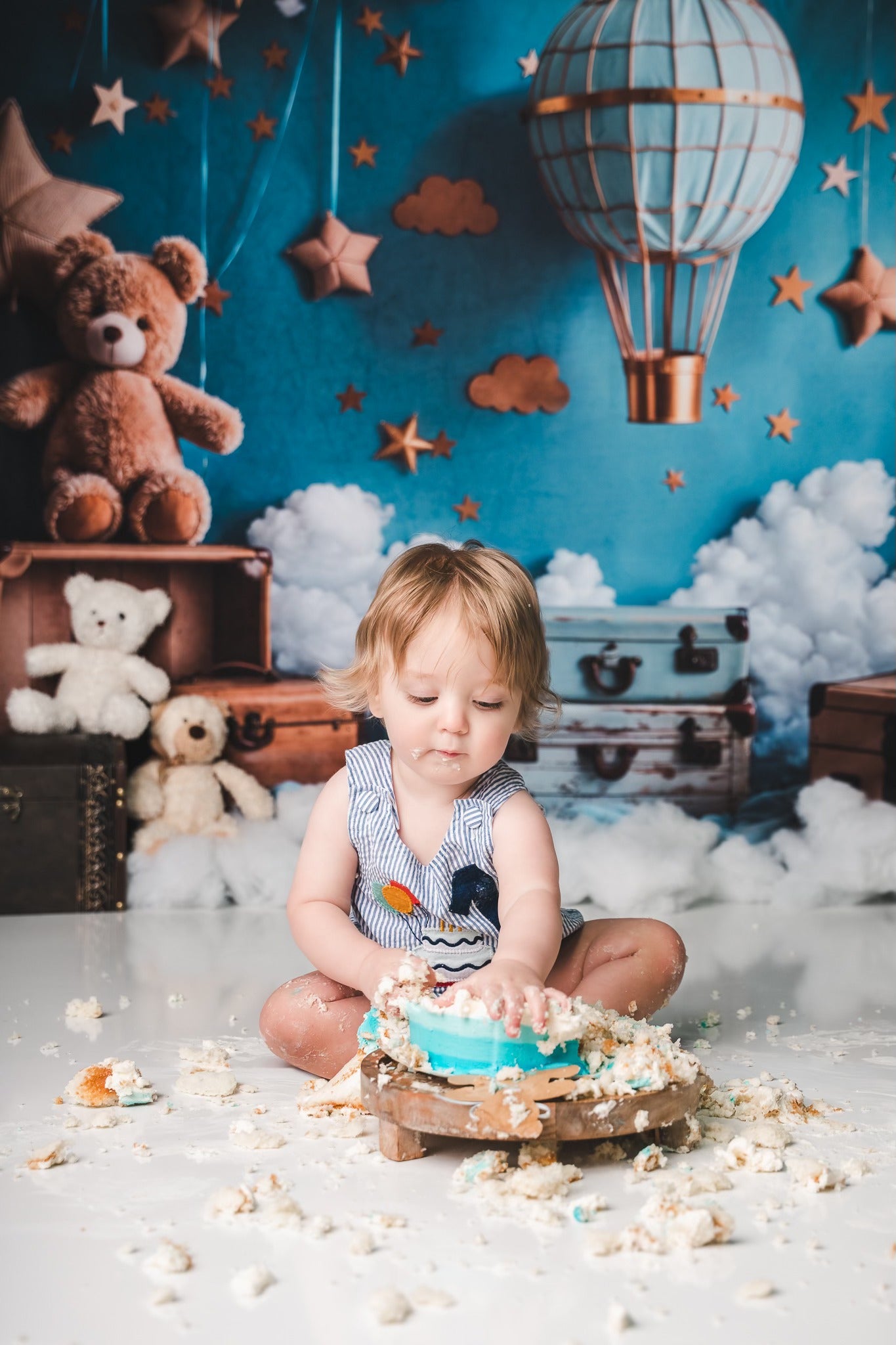 Kate Hot Air Balloon Teddy Bear Backdrop Designed by Emetselch