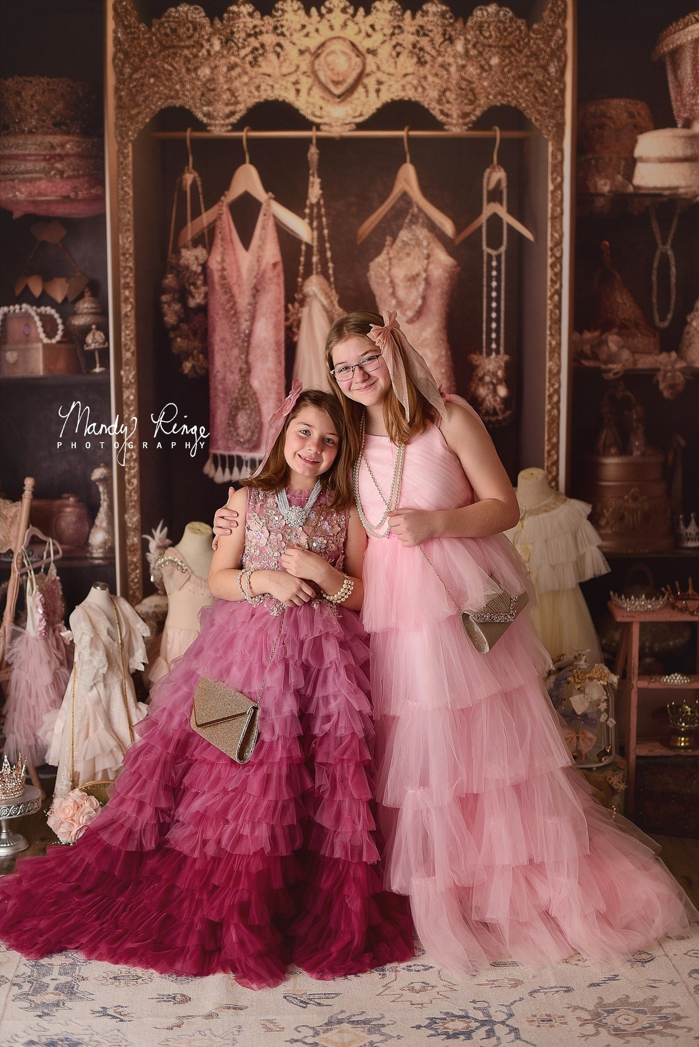 Kate Fancy Princess Dress Up Closet Backdrop Designed by Mandy Ringe Photography