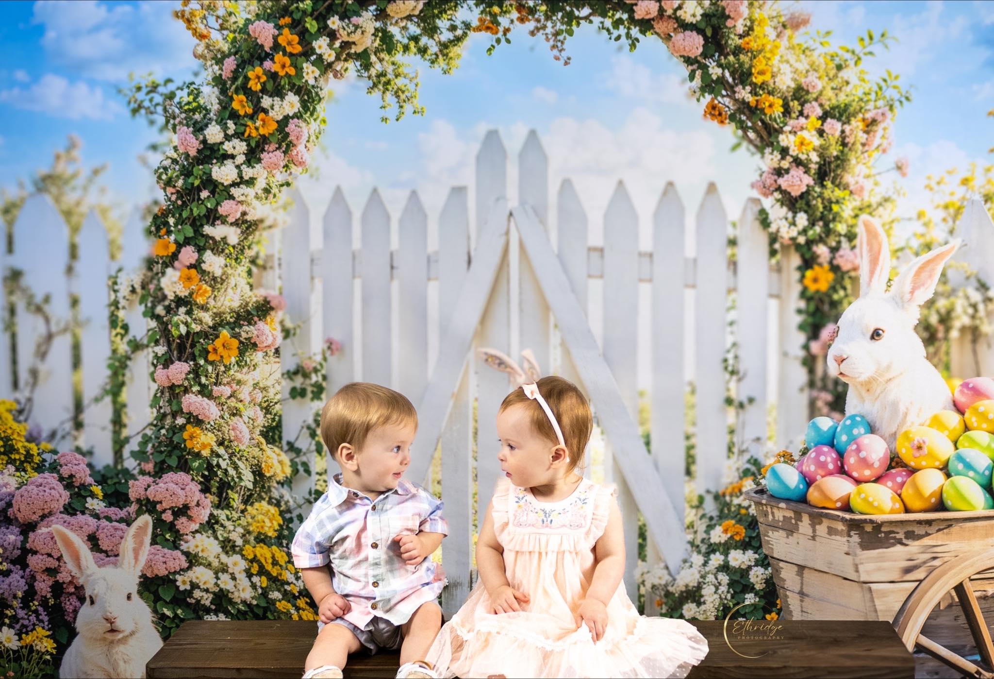 Kate Easter Bunny Arch Backdrop Designed by Emetselch
