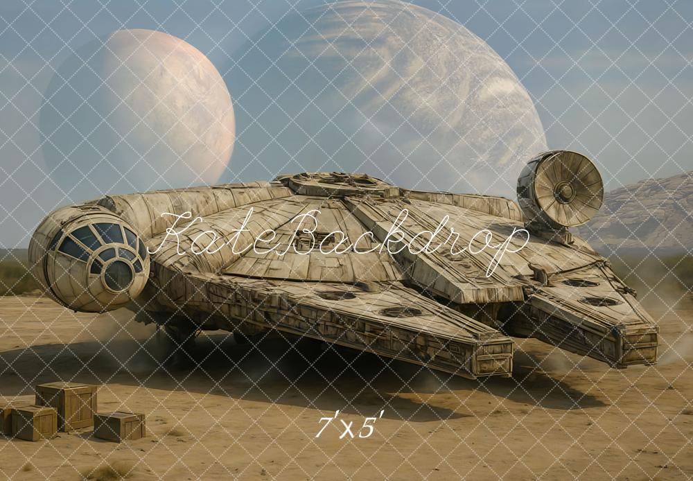 Kate Sci Fi Spaceship Desert Planets Backdrop Designed by Mini MakeBelieve - Kate Backdrop AU