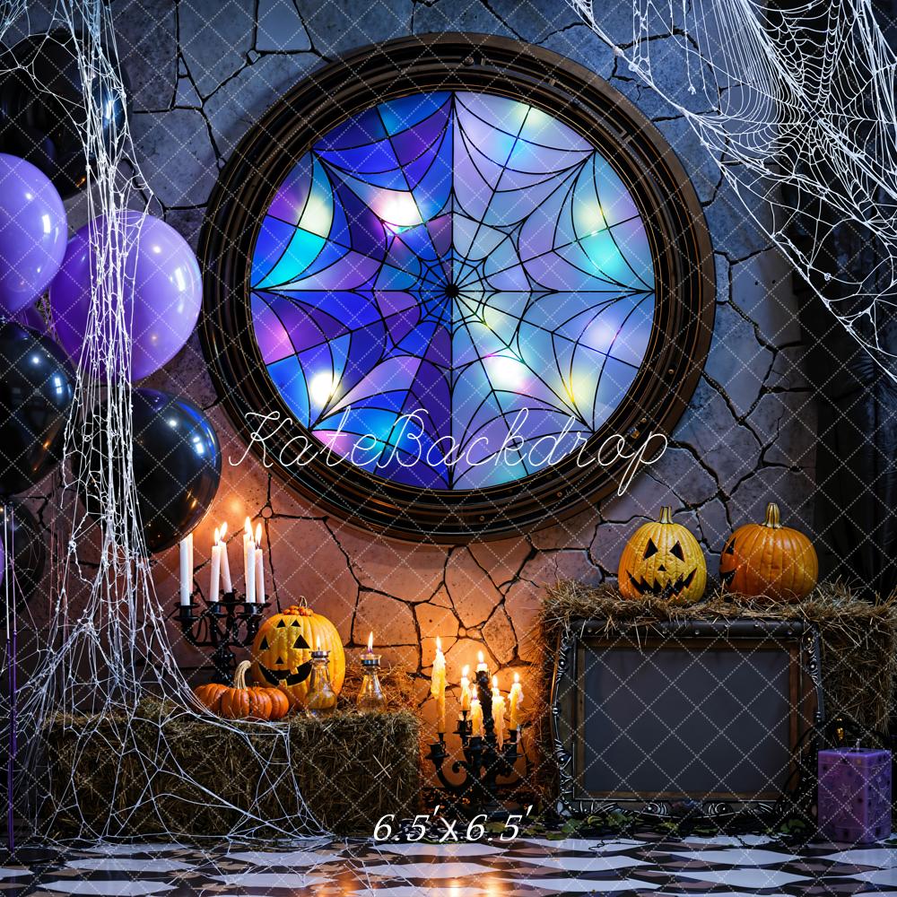 Kate Halloween Spider Web Backdrop Designed by Emetselch