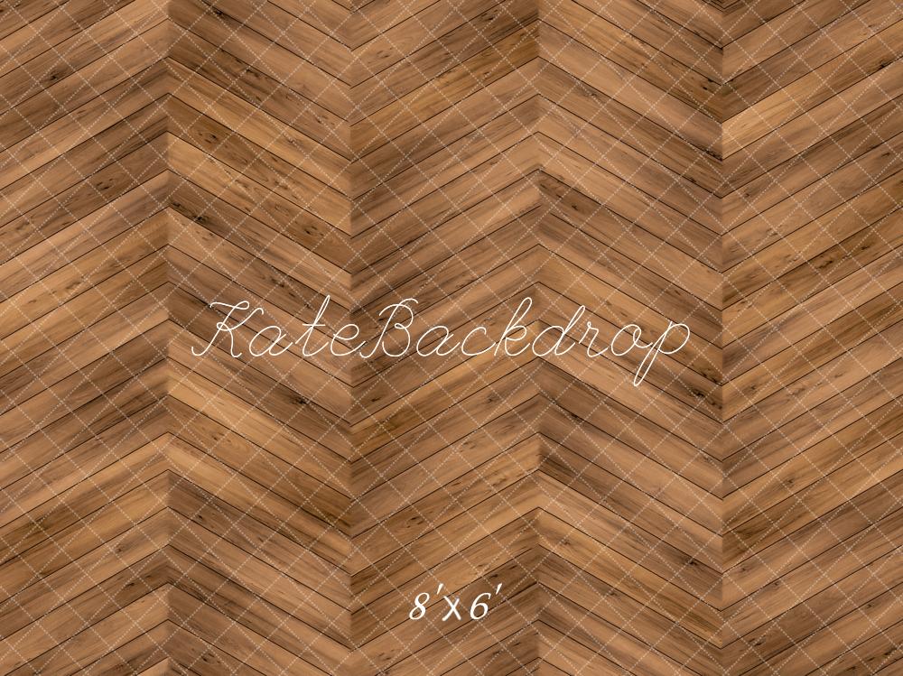 Kate Herringbone Wood Texture Fleece Backdrop Designed by Kate Image - Kate Backdrop AU