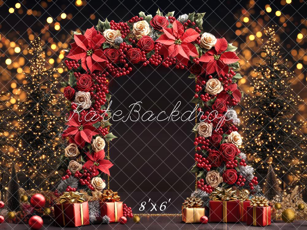 Kate Christmas Flower Arch Gifts Backdrop Designed by Mini MakeBelieve - Kate Backdrop AU