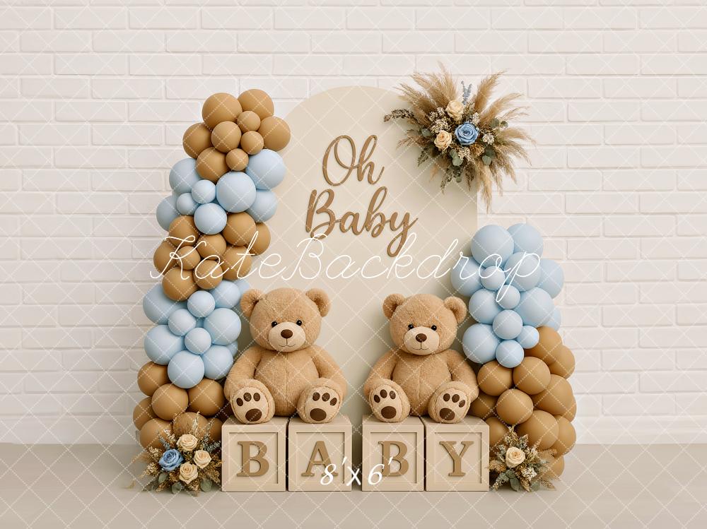 Kate Baby Shower Teddy Bears Balloon Backdrop Designed by Ashley Paul
