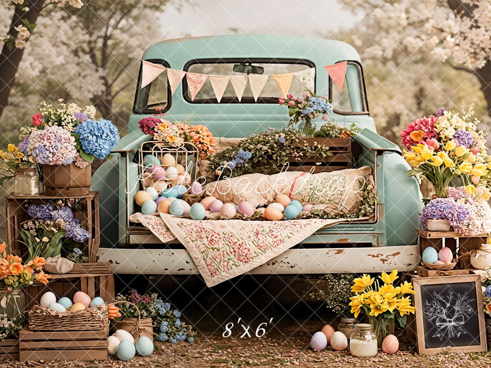 Kate Easter Truck Wooden Crates Backdrop Designed by Emetselch